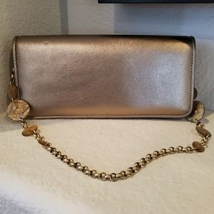 Ann Taylor Leather Clutch Purse Handbag